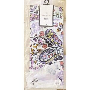 NEW Vera Bradley Kitchen Dish Towels Set Of 2 Maddalena Paisley NIP